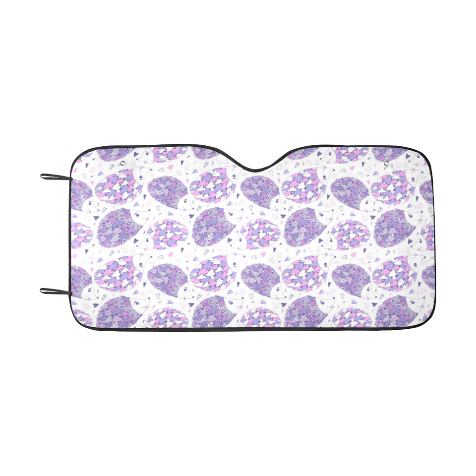 Hedgehog Pattern Print Design 05 Car Sun Shade