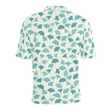 Green ginkgo leaves pattern Men's All Over Print Polo Shirt