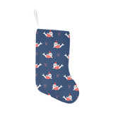 Cute sea lion seal christmas hat candy cane heart Christmas Stocking