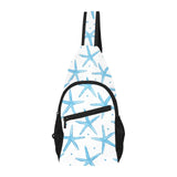 Watercolor starfish pattern All Over Print Chest Bag