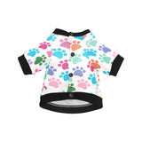 Dog Paws Pattern Print Design 01 All Over Print Pet Dog Round Neck Fuzzy Shirt