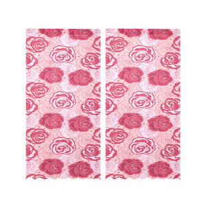 Rose Pattern Print Design 02 Gauze Curtain
