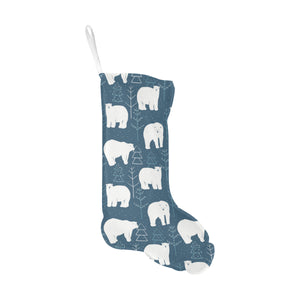 polar bear mother her child pattern Christmas Stocking