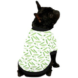 Green Peas Pattern Print Design 04 All Over Print Pet Dog Round Neck Fuzzy Shirt