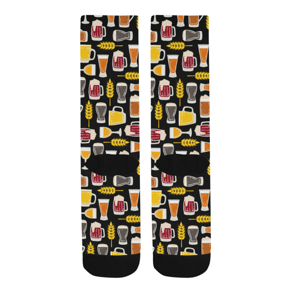 Beer type pattern Crew Socks