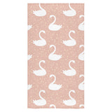 Swan flower light pink background Bath Towel