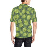 Hop pattern Hop cone background Men's All Over Print Polo Shirt
