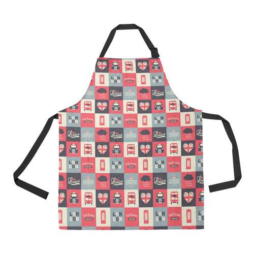 British Pattern Print Design 05 All Over Print Adjustable Apron