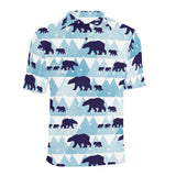 polar bear winter snow pattern Men's All Over Print Polo Shirt