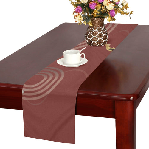 Koi Fish Carp Fish red background Table Runner