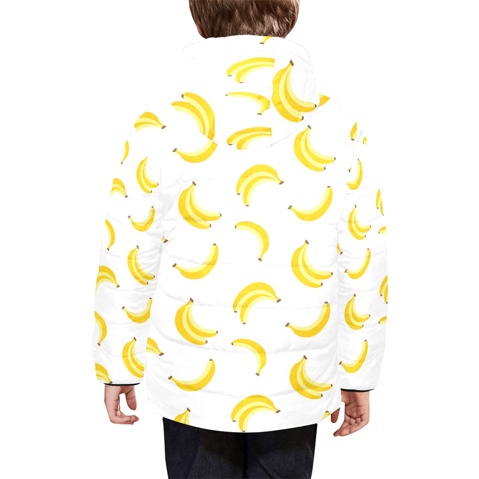 Banana pattern Kids' Boys' Girls' Padded Hooded Jacket