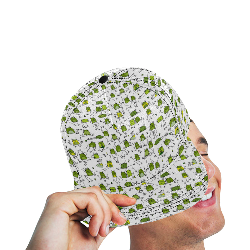 Sketch funny frog pattern All Over Print Snapback Cap