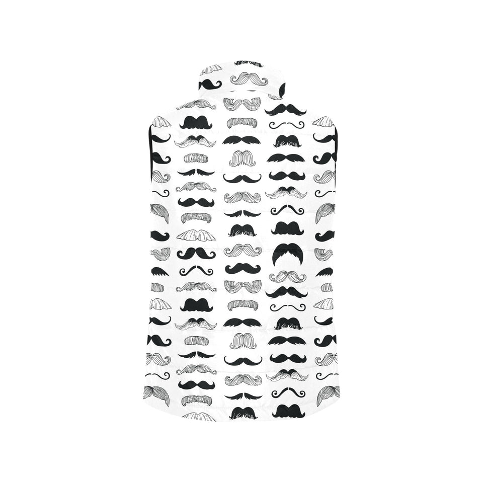 Mustache Beard Pattern Print Design 04 Men's Padded Vest