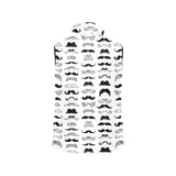 Mustache Beard Pattern Print Design 04 Men's Padded Vest