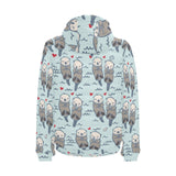 Lovely Sea Otter Pattern Men's Padded Hooded Jacket