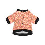 Tropical grapefruit pattern All Over Print Pet Dog Round Neck Fuzzy Shirt