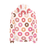 Colorful donut pattern Men's Padded Hooded Jacket