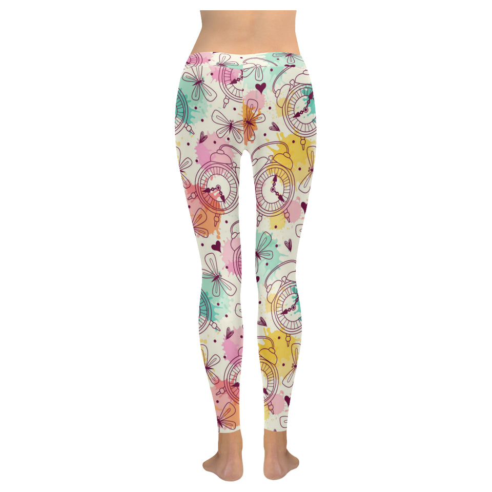 Clock butterfly pattern Women's Legging Fulfilled In US