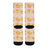 Cute shiba inu dog pattern Crew Socks