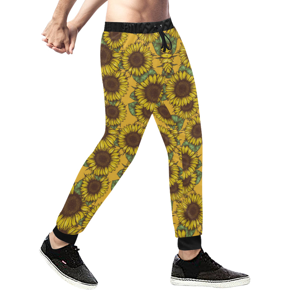 Sunflower pattern Unisex Casual Sweatpants