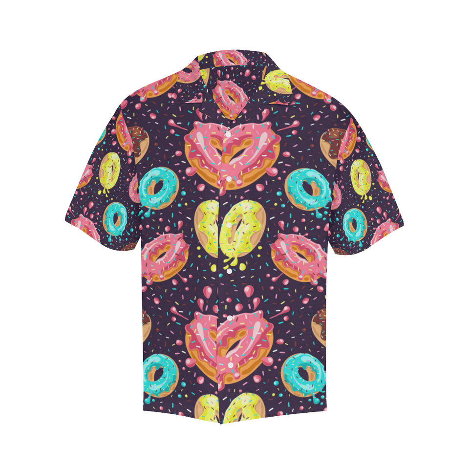 Colorful donut glaze pattern Men's All Over Print Hawaiian Shirt