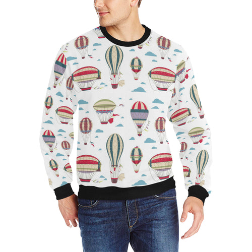 Hot air balloon pattern Men's Crew Neck Sweatshirt