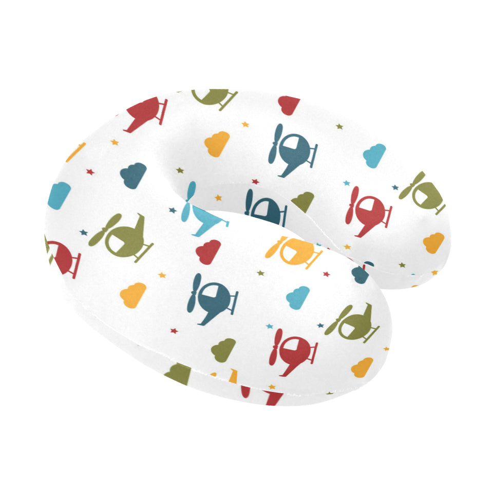 Colorful helicopter pattern U-Shaped Travel Neck Pillow