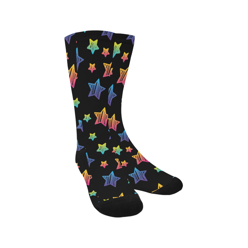 Colorful star pattern Crew Socks