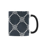 nautical steering wheel rope pattern Morphing Mug Heat Changing Mug