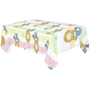 Cute hand drawn mermaid Tablecloth