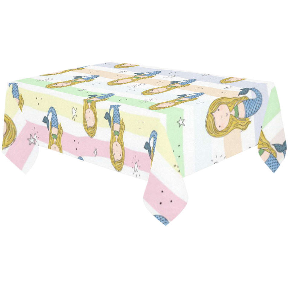 Cute hand drawn mermaid Tablecloth