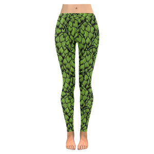 Green hop pattern Women's Legging Fulfilled In US