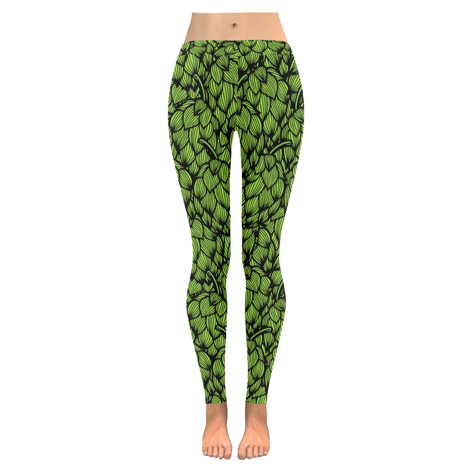 Green hop pattern Women's Legging Fulfilled In US