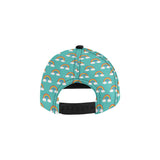 Rainbow pattern green background All Over Print Snapback Cap