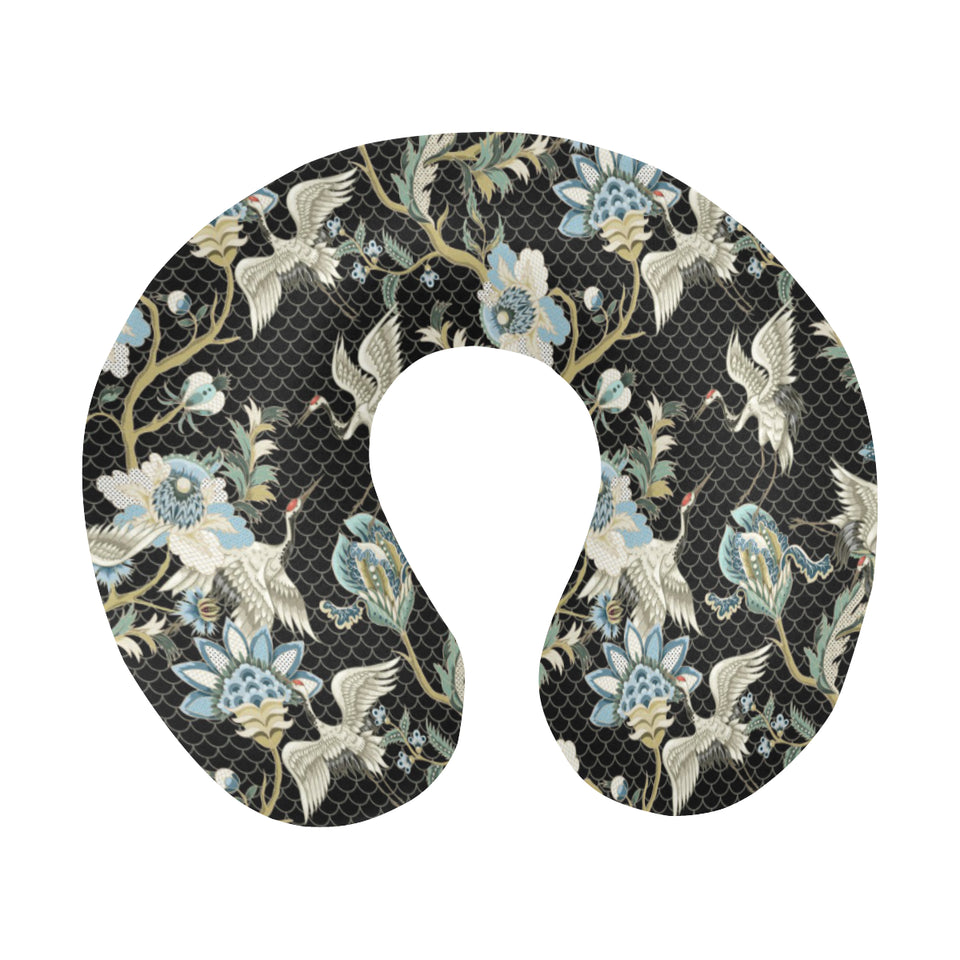 Japanese crane ornament elements U-Shaped Travel Neck Pillow