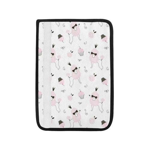 Poodle dog rose cake pattern Car Seat Belt Cover