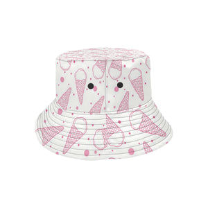 Hand drawn ice cream pattern Unisex Bucket Hat