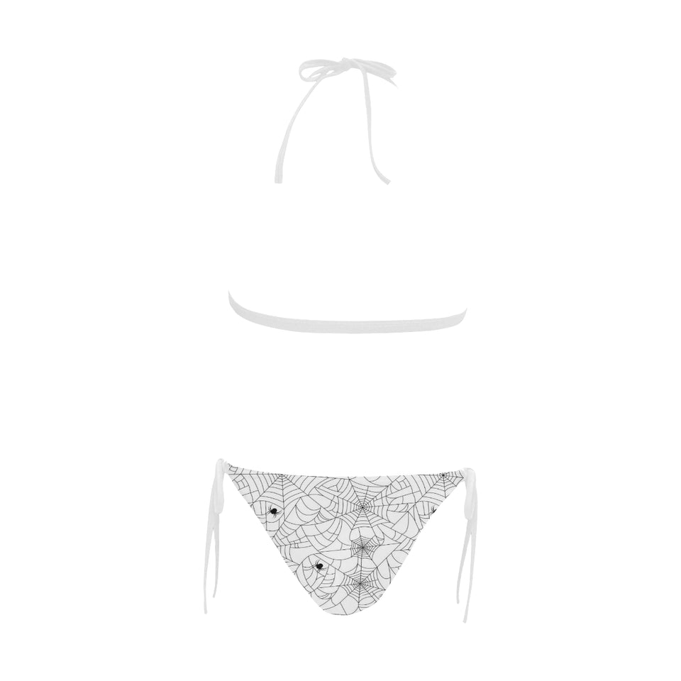 Spider web cobweb pattern white background Sexy Bikinis Two-Piece Swimsuits