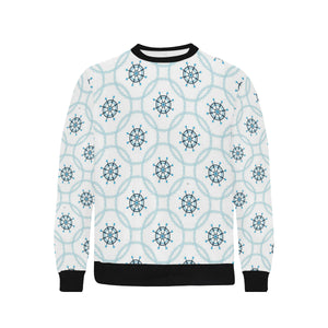 nautical steering wheel chain Men's Crew Neck Sweatshirt