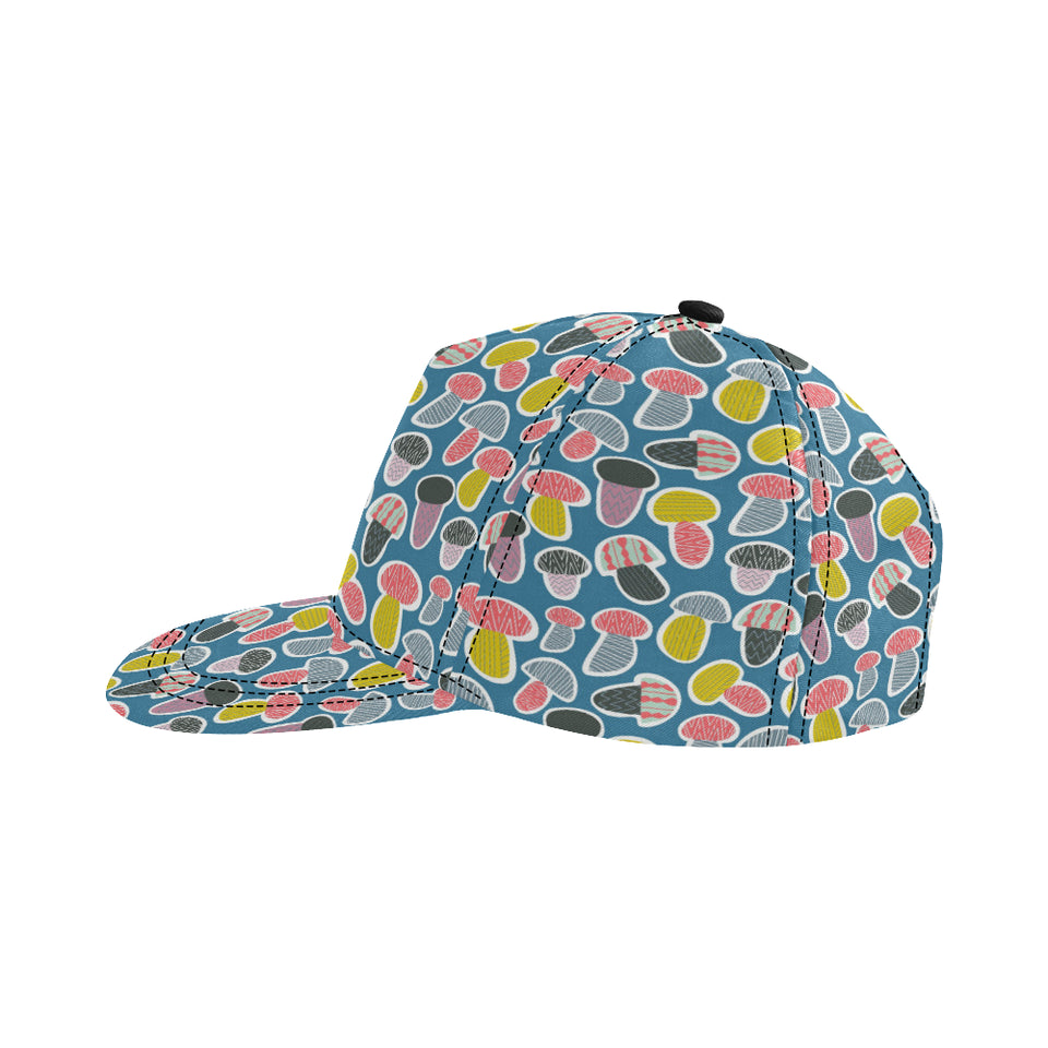 Colorful mushroom design pattern All Over Print Snapback Cap