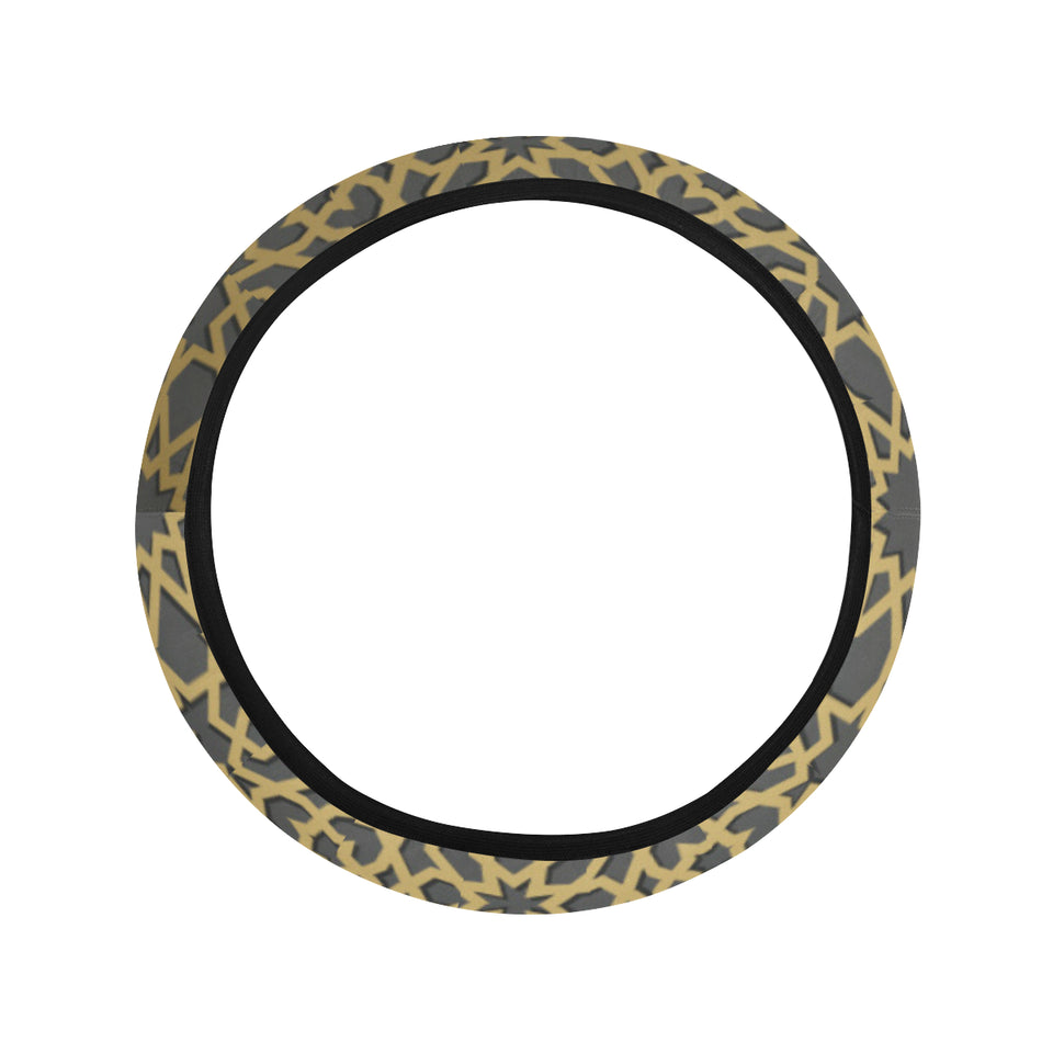 arabic star gold pattern Car Steering Wheel Cover