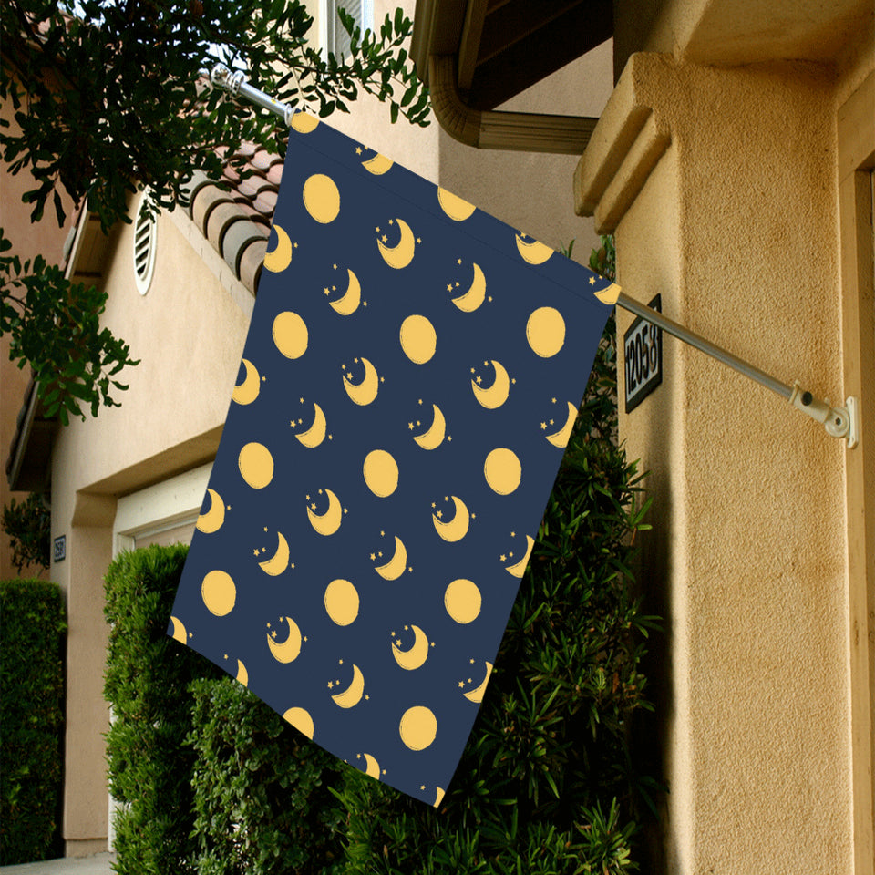 Moon star pattern House Flag Garden Flag