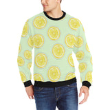 slice of lemon pattern Men's Crew Neck Sweatshirt