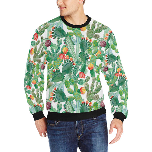 Cactus design pattern copy Men's Crew Neck Sweatshirt