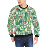 Cactus design pattern copy Men's Crew Neck Sweatshirt