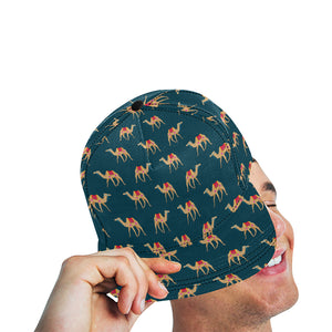 Camel pattern blue blackground All Over Print Snapback Cap