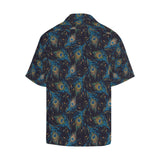 Beautiful peacock feather pattern Men's All Over Print Hawaiian Shirt