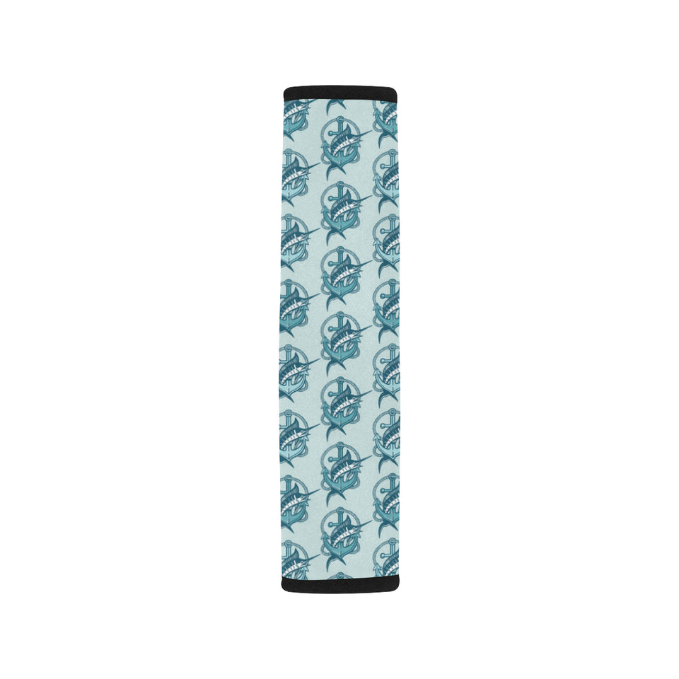 Swordfish Pattern Print Design 05 Car Seat Belt Cover