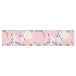 Japanese crane rose pattern Table Runner