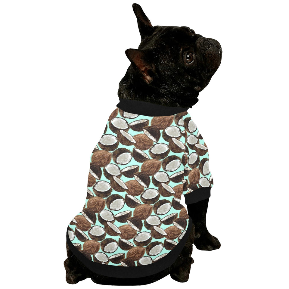 Coconut Pattern Print Design 03 All Over Print Pet Dog Round Neck Fuzzy Shirt